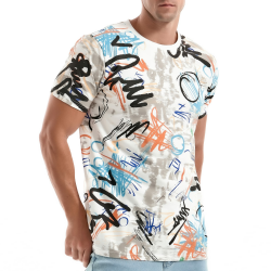 👔 RONOMO Herren Mode Krawatte Dye T-Shirt Casual Print Graffiti T-Shirt XL Ty Weiß 👕 Angebot bei HelloDeals