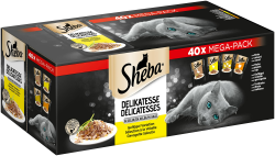 Sheba Katzennassfutter Delikatesse in Gelee, 40 Portionsbeutel, 40x85g 😺🍗 Angebot bei HelloDeals