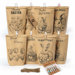 Goldziples 12 Ostertüten zum Befüllen 🐰🌸🐣 - Ostergeschenktüten Set Angebot bei HelloDeals