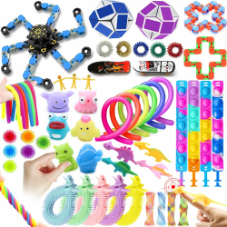 🎁 50-teiliges Fidget Toys Set - Stressabbau Spielzeug für Kinder und Erwachsene 🌈 Angebot bei HelloDeals