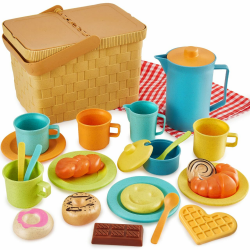 HERSITY Picknickkorb Kinder Teeservice Spielküche 🧁🍵 Angebot bei HelloDeals