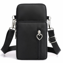 👜 Umhängetasche Damen Klein - Schwarz - Multifunktionale Handytasche Angebot bei HelloDeals