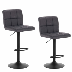 🪑🔝 WOLTU Barhocker 2er Set Barstühle Anthrazit - Höhenverstellbar & Drehstühle 🪑🔝 Angebot bei HelloDeals
