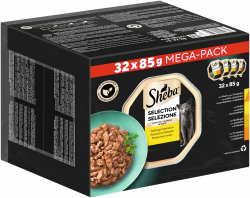 🐱 SHEBA Adult Katzenfutter nass - 32x85g Schalen - Geflügel Variation in Sauce Angebot bei HelloDeals
