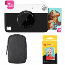 📸 KODAK Printomatic Sofortbildkamera (Schwarz) Basis-Paket + Zinkpapier (20 Blätter) Etui + Bequemer Halsriemen - 15% RABATT! Angebot bei HelloDeals