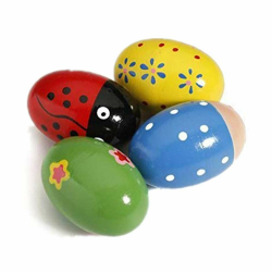 🎶 4stk Kinder Baby Holz Ei Maracas Shakers Musik Percussion Spielzeug 🥁 Angebot bei HelloDeals