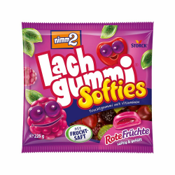 🍬 nimm2 Lachgummi Softies Rote Früchte - Gefülltes Fruchtgummi mit Vitaminen Angebot bei HelloDeals