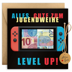 🎮🎁 Geldgeschenk Jugendweihe: Gamepad Karte mit Umschlägen Angebot bei HelloDeals