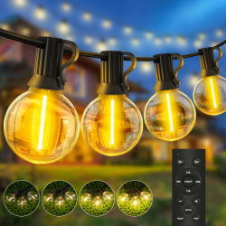 🌟 20M Dimmbare Lichterkette LED Außenbeleuchtung mit Fernbedienung - Gartenparty String Lights Angebot bei HelloDeals