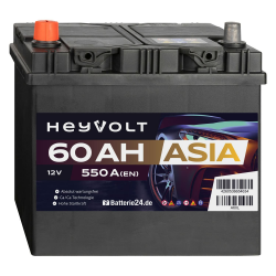 HeyVolt Asia Autobatterie 12V 60Ah 550A/EN Starterbatterie ⚡️🚗 Angebot bei HelloDeals