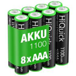 HiQuick Micro AAA Akku, NI-MH 1100mAh wiederaufladbar Batterien 🚀 Angebot bei HelloDeals