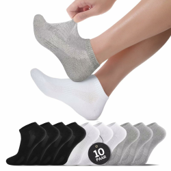 🧦🏃‍♂️ 10 Paar Sportsocken Herren Damen - Atmungsaktive Sneakersocken 🧦🏃‍♀️ Angebot bei HelloDeals