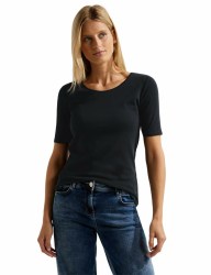 👕🛍️ Cecil Damen Style Lena Basic T-Shirt Baumwolle L Schwarz Neu Angebot bei HelloDeals