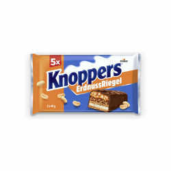 Angebot: Knoppers ErdnussRiegel - 1 x 200g (5 Riegel) 🍫🥜🍬🇩🇪 Angebot bei HelloDeals