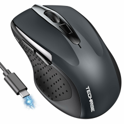 🖱️ Bluetooth Maus, 2.4G Kabellose Ergonomische Mouse - TechRise Angebot bei HelloDeals