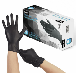 🧤 K-MART Einweghandschuhe, Schwarze Nitrilhandschuhe - 100 Stück Handschuhe 🧤 Angebot bei HelloDeals