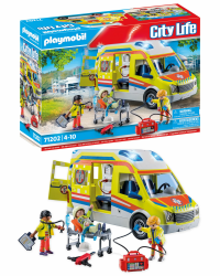 PLAYMOBIL | City Life | Rettungswagen mit Licht und Soundeffekten | Spielzeug für Kinder ab 4 Jahren | 71202 Angebot bei HelloDeals