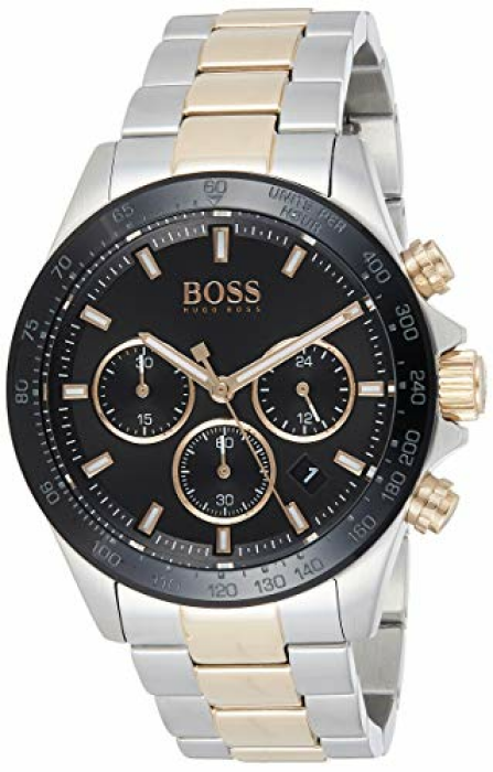 Hugo Boss Herren Chronograph Quartz Uhr mit Edelstahl Armband 1513757