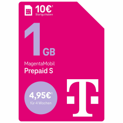 📱🔥 Telekom MagentaMobil Prepaid S mit 1 GB Highspeed-Volumen für nur 7,90€ Angebot bei HelloDeals