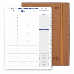 POPRUN Kalender 2025 Wochenplaner Softcover mit PU-Leder 28.5 x 22.2 cm Angebot bei HelloDeals