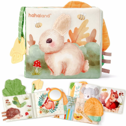 Hahaland Baby Spielzeug 0-6 Monate 🎁 Sensorisches Buch 🐇 Interaktives Fühlbuch 🐿️ Babyspielzeug Lernspielzeug 🦒 Angebot bei HelloDeals