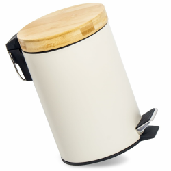 🌿🚽 GREELUE 3L Mülleimer Bad mit Holzdeckel 🚽🌿 Angebot bei HelloDeals