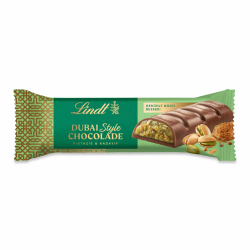 🍫 Lindt Dubai Style Riegel | 40g | Feinste Vollmilch-Chocolade mit Pistazienmark Angebot bei HelloDeals