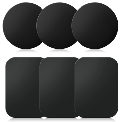 LIUCOLI Metallplatte Handy, 6 Stück - 📱 Metallplättchen Für Kfz Magnetische Handyhalter, Metall Platte mit Klebefolie für Auto Zubehör Angebot bei HelloDeals