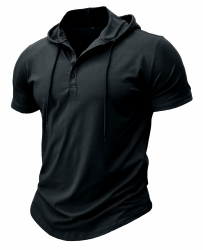 🏋️‍♂️👕 Athletische Kurzarm Kapuze Männer Mode Training Gym Pullover Sweatshirt Angebot bei HelloDeals