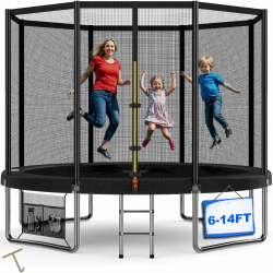 Devoko Trampolin Outdoor Ø 183/228/305/366/427 cm Indoor Trampolin Kinder Gartentrampoline Angebot bei HelloDeals