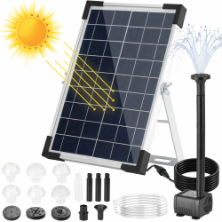 🌞🌿 Solar Teichpumpe 5W, 250L/h Solar Springbrunnen 🌊🐦 Angebot bei HelloDeals
