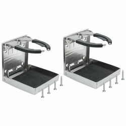 🆓 FreeTec 2 Stück Edelstahl verstellbare faltende Getränkehalter Marine/Boot/Wohnwagen/Auto Angebot bei HelloDeals
