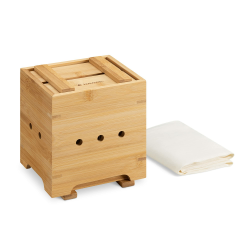 🌿 Navaris Tofu Presse aus Bambus - Tofu Maker Käsehersteller inkl. Passiertuch 🧀 Angebot bei HelloDeals