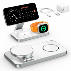 3-in-1 Kabellose Ladestation für Apple-Geräte 📱⌚️🎧 Angebot bei HelloDeals