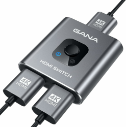 🔥 HDMI Splitter HDMI Switch,GANA 4K@60Hz Aluminium Bidirektional HDMI Switch 2 In 1 Out oder 1 In 2 Out HDMI Verteiler HDMI Switcher Angebot bei HelloDeals