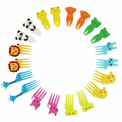 🍎🐼🐱 laeeyin Mini Cartoon Bento Obstgabeln Zahnstocher für Kinder - 20 Stück Angebot bei HelloDeals
