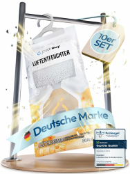 🌿👚 PEARWAY Luftentfeuchter Beutel XL 10x250g - Feuchtigkeitsabsorber - Moisture Absorber 🌧️ Angebot bei HelloDeals