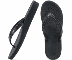Damen Zehentrenner Flip Flops mit Glitter 💫 Sommer Sandalen Angebot Angebot bei HelloDeals
