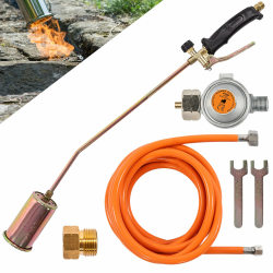 Gasbrenner Abflammgerät inkl. 4,5m Schlauch, 4 bar Druckminderer und Zubehör, 58kW 🔥 Angebot bei HelloDeals