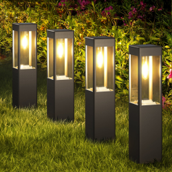 🌞🌿 Joomer Solarlampen für Außen Garten - LED Solarleuchten für Außen Quadrat Wegeleuchte Gartenleuchte Wetterfest Angebot bei HelloDeals