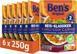 🌶️🍛 BEN'S ORIGINAL™ Chili con Carne - mit Hackfleisch und Gemüse 6x250g - Angebot! Angebot bei HelloDeals