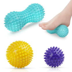 🌟 URAQT Massagebälle Faszienball, 3er Set Igelball Set 🌟 Angebot bei HelloDeals