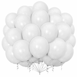 Luftballons Weiß,100 Stück 12 Zoll Weiße Latex Ballons für Jungen Mädchen Partydeko Geburtstags Hochzeits Babyparty Festival Jahrestag Deko 🎈 Angebot bei HelloDeals