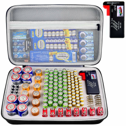 Batteriebox Aufbewahrung Batterien Tasche Case Variety Pack Organizer Batteriekasten mit Tester Angebot bei HelloDeals