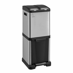 🗑️ SVITA 3XCOMBO32 Mülleimer 3 Fächer hochwertiger Treteimer Abfalleimer für Küche 🍴 Angebot bei HelloDeals