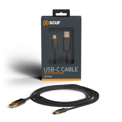 🔌🎮 Scuf Geflochtenes USB-C-Kabel - 6 Fuß / 2 Meter USB Typ C - Schwarz Angebot bei HelloDeals