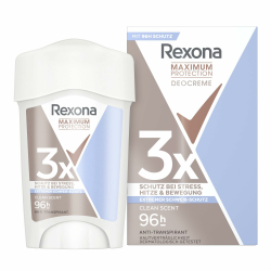 🌸🍏🌼 Rexona Women Maximum Protection Deo Creme Clean Scent 45 ml Angebot bei HelloDeals
