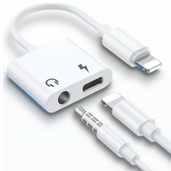 🎧 2 in 1 Lightning auf Klinke 3.5mm Kopfhörer Adapter für iPhone [MFi Certified] Angebot bei HelloDeals