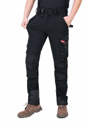 🔧👖 WORK IDEA Herren Slim-Fit Stretch Arbeitshose: Kritische Stoffbereiche aus Cordura Angebot bei HelloDeals