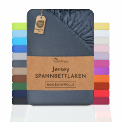 NatureMark Jersey Spannbettlaken - 100% Baumwolle - ÖKOTEX Standard 100 🛏️ Angebot bei HelloDeals